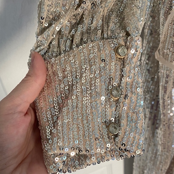 Mac Duggal One Shoulder Silver Sequin Gown 26730 - Picture 11 of 13